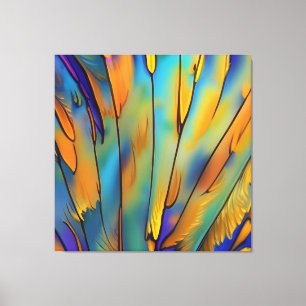 Toile Plumes en verre tendu AI Art Abstrait