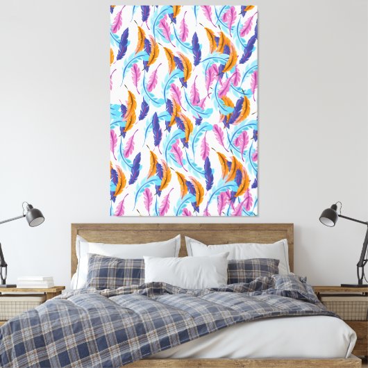 Toile Plumes multicolores (Insitu(Chambre))