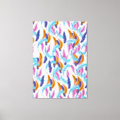 Toile Plumes multicolores (Recto)