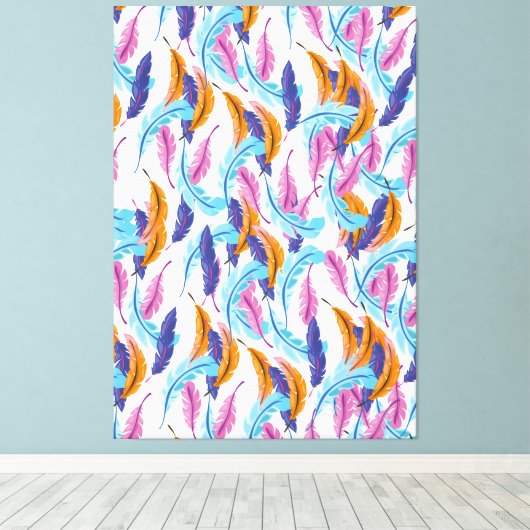 Toile Plumes multicolores (Insitu (Plancher de Bois))