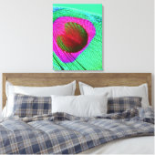 Toile Plumes rose Peacock (Insitu(Chambre))