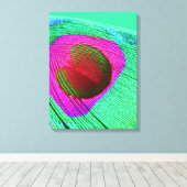 Toile Plumes rose Peacock (Insitu (Plancher de Bois))