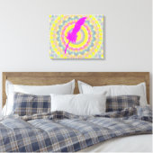 Toile Plumes roses (Insitu(Chambre))