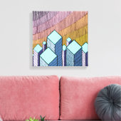 Toile Plus de trois gratte-ciels (Insitu(Salon))