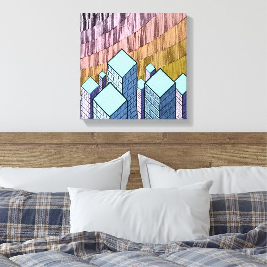 Toile Plus de trois gratte-ciels (Insitu(Chambre))