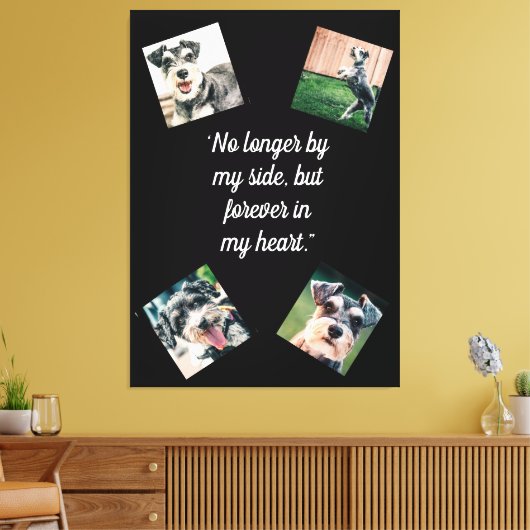 Toile Plus par mon Side chien photo mémorial sur le noir (Insitu(Salon))