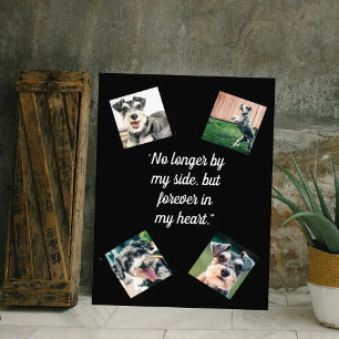 Toile Plus par mon Side chien photo mémorial sur le noir