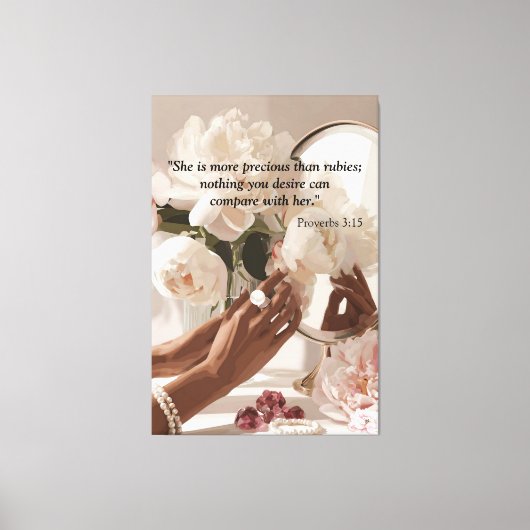 Toile « Plus précieux que les rubis » (Recto)