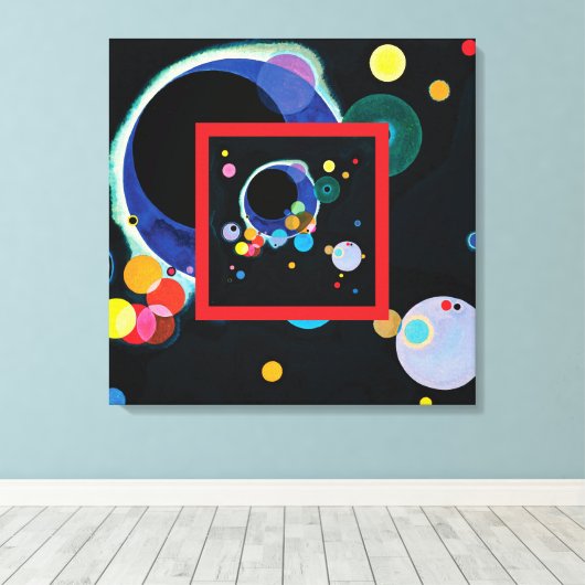 Toile Plusieurs cercles par Wassily Kandinsky (Insitu (Plancher de Bois))
