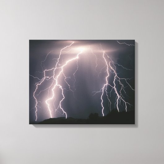 Toile Plusieurs éclairs de nuage à sol d'un t (Recto)