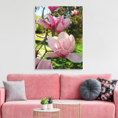 Toile Plutôt rose Magnolia Floral Stretted Canvas Print (Insitu(Salon))