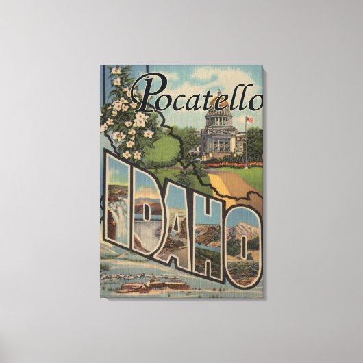 Toile Pocatello, Idaho - Scènes de grandes lettres (Recto)