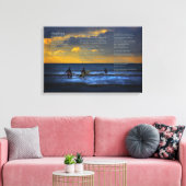 Toile Poème de desiderata sur surfer au crépuscule - (Insitu(Salon))