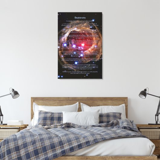 Toile Poème Desiderata - Monocerotis Supergéant Rouge (Insitu(Chambre))