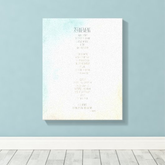 Toile Poème Raffinement (Insitu (Plancher de Bois))