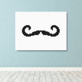 Toile Poignée de 8 bits Pixel Moustache (Insitu (Plancher de Bois))