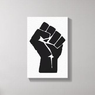 Toile Poing noir levé - Manifestation de résistance