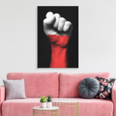 Toile Poing serré levé avec drapeau polonais (Insitu(Salon))