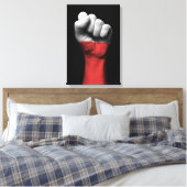 Toile Poing serré levé avec drapeau polonais (Insitu(Chambre))