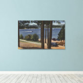 Toile Point de grill Vue du lac (Insitu (Plancher de Bois))