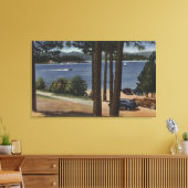 Toile Point de grill Vue du lac (Insitu(Salon))