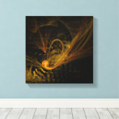 Toile Point de rupture Art Abstrait noir et blanc (Insitu (Plancher de Bois))