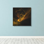 Toile Point de rupture Art Abstrait Quad Canvas Impressi (Insitu (Plancher de Bois))