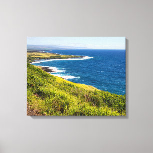 Toile point de vue de Haleokane au-dessus de la baie de