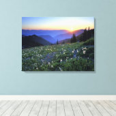 Toile Point d'obstruction coucher de soleil, Pôle olympi (Insitu (Plancher de Bois))