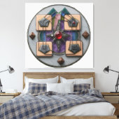 Toile Point of Assembly 3D: Mystical Geometric Artifact (Insitu(Chambre))