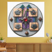 Toile Point of Assembly 3D: Mystical Geometric Artifact (Insitu(Salon))