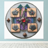 Toile Point of Assembly 3D: Mystical Geometric Artifact (Insitu (Plancher de Bois))