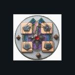 Toile Point of Assembly 3D: Mystical Geometric Artifact<br><div class="desc">Step into the third dimension with this evolved vision of the "Point of Assembly." This intricate 3D render transforms abstract spiritual concepts into a tangible mystical mechanism. Featuring glowing blue crystals, a central ruby core encased in ornate gold filigree, and semi-transparent geometric planes, the artwork balances the architectural precision of...</div>