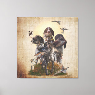 Toile Pointeurs courts allemands Poster de Tapisserie