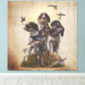 Toile Pointeurs courts allemands Poster de Tapisserie (Insitu (Plancher de Bois))