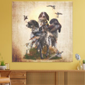 Toile Pointeurs courts allemands Poster de Tapisserie (Insitu(Salon))