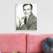 Toile Pointing homme d'affaires (Insitu(Salon))