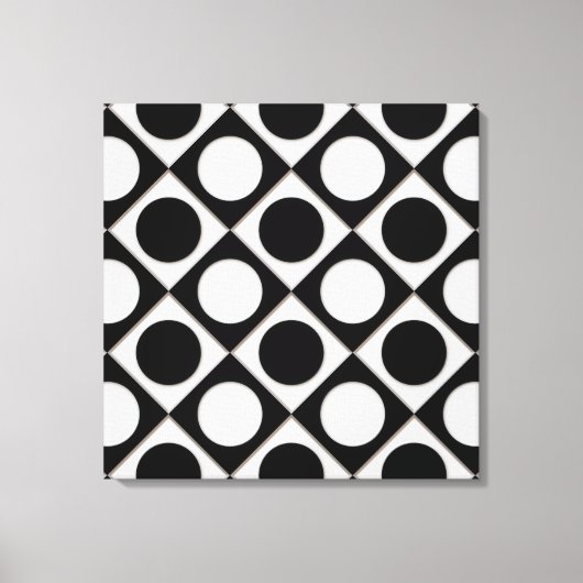 Toile Points & Carrés / noir blanc + vos idées (Recto)