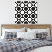 Toile Points & Carrés / noir blanc + vos idées (Insitu(Chambre))