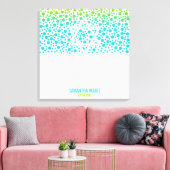 Toile Points Confetti Turquoise Lime Green Bat mitzvah S (Insitu(Salon))