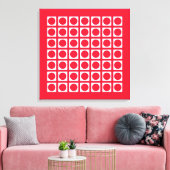 Toile Points de grille élégants en géranium (Insitu(Salon))