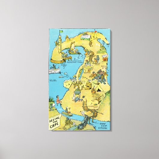 Toile Points d'intérêt sur Cape Cod (Recto)