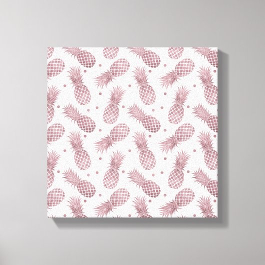 Toile Points d'or rose Ananas (Recto)
