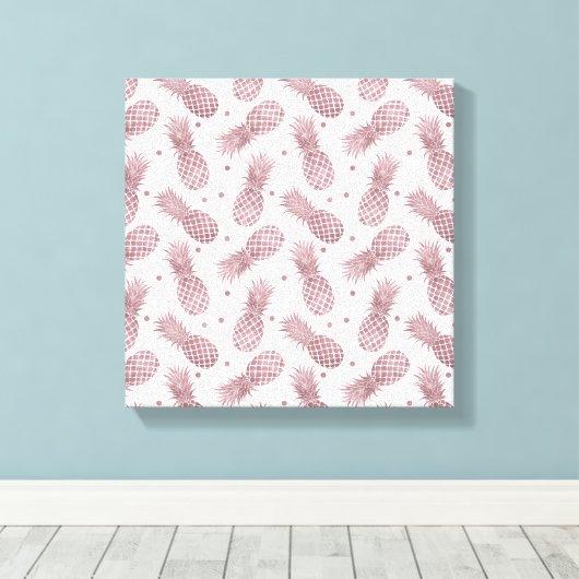 Toile Points d'or rose Ananas (Insitu (Plancher de Bois))