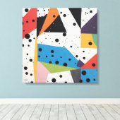 Toile Points noirs en papier collage (Insitu (Plancher de Bois))