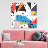 Toile Points noirs en papier collage (Insitu(Salon))