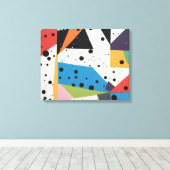 Toile Points noirs en papier collage (Insitu (Plancher de Bois))