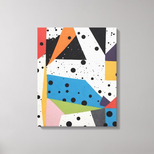 Toile Points noirs en papier collage (Recto)