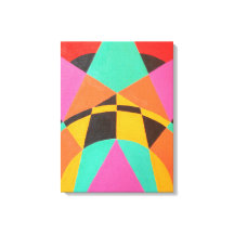 Points of Green Balance Modern Canvas Print