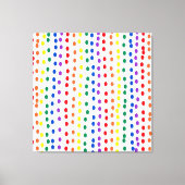 Toile Points Rainbow Candy en blanc (Recto)